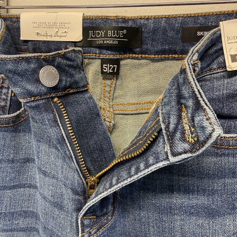 Judy Blue Mid-rise Distressed Skinny fit Jeans Size 27 JB8877 NWT! - Picture 6 of 11